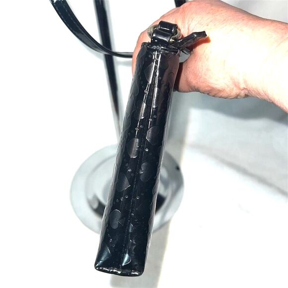 Kate Spade Black Patent Leather Crossbody Bag Adjustable Strap - Picture 9 of 11